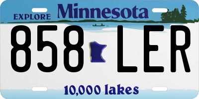 MN license plate 858LER