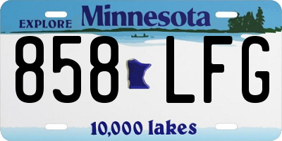 MN license plate 858LFG