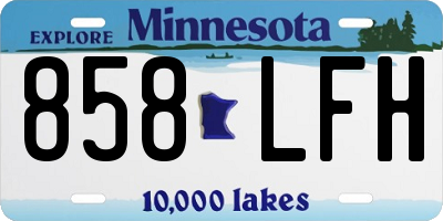 MN license plate 858LFH