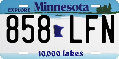 MN license plate 858LFN