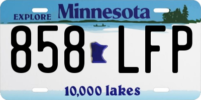 MN license plate 858LFP