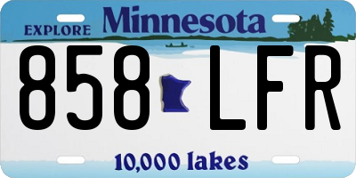 MN license plate 858LFR