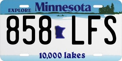 MN license plate 858LFS