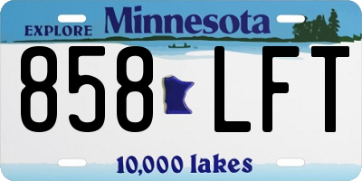 MN license plate 858LFT