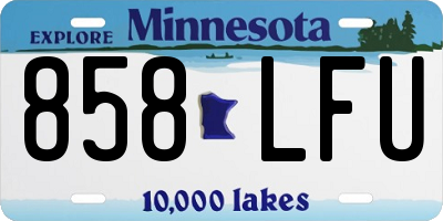 MN license plate 858LFU