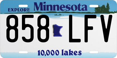 MN license plate 858LFV