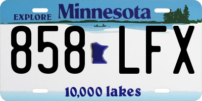 MN license plate 858LFX