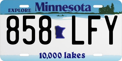 MN license plate 858LFY