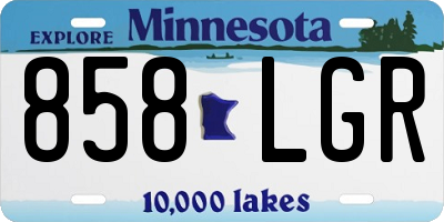 MN license plate 858LGR