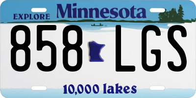 MN license plate 858LGS