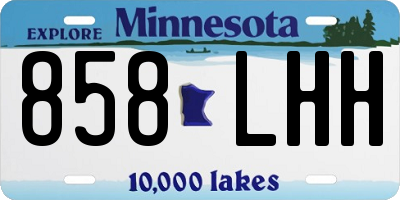 MN license plate 858LHH