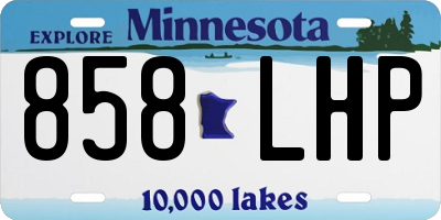 MN license plate 858LHP