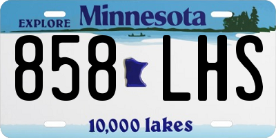 MN license plate 858LHS