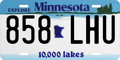 MN license plate 858LHU