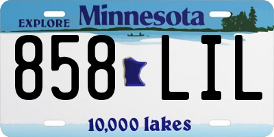 MN license plate 858LIL