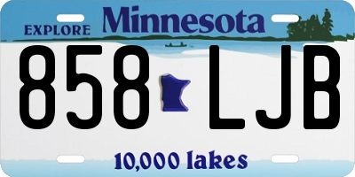 MN license plate 858LJB