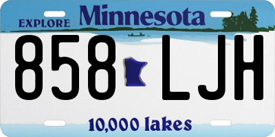 MN license plate 858LJH