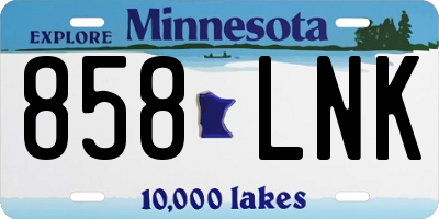 MN license plate 858LNK