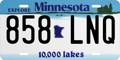 MN license plate 858LNQ