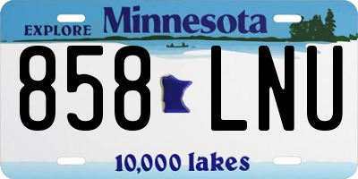 MN license plate 858LNU