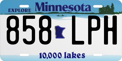 MN license plate 858LPH