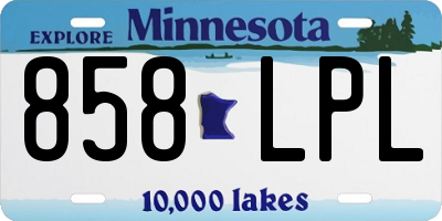 MN license plate 858LPL
