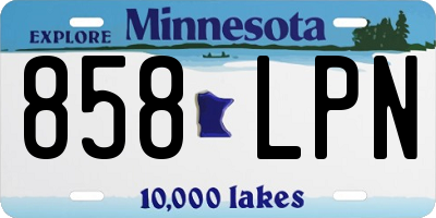 MN license plate 858LPN