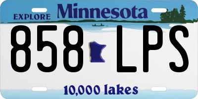 MN license plate 858LPS