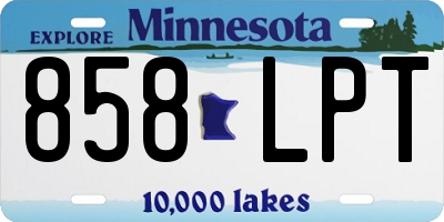 MN license plate 858LPT