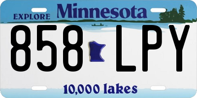 MN license plate 858LPY