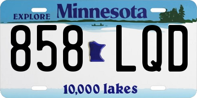 MN license plate 858LQD