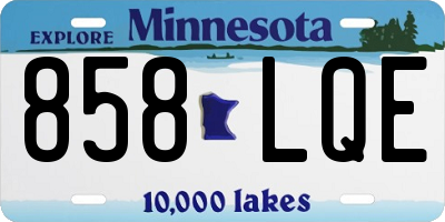 MN license plate 858LQE