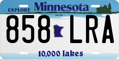 MN license plate 858LRA