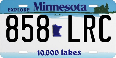 MN license plate 858LRC