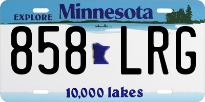 MN license plate 858LRG