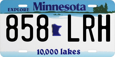 MN license plate 858LRH