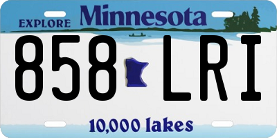 MN license plate 858LRI