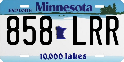 MN license plate 858LRR
