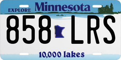 MN license plate 858LRS