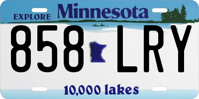 MN license plate 858LRY
