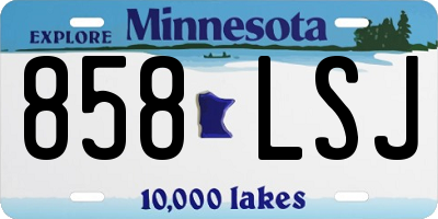 MN license plate 858LSJ
