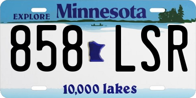 MN license plate 858LSR