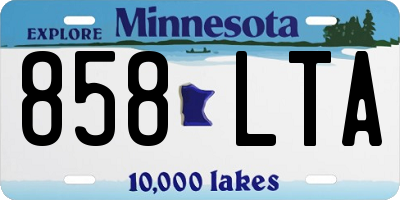 MN license plate 858LTA