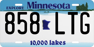 MN license plate 858LTG