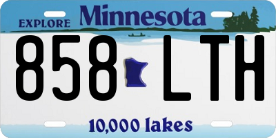MN license plate 858LTH