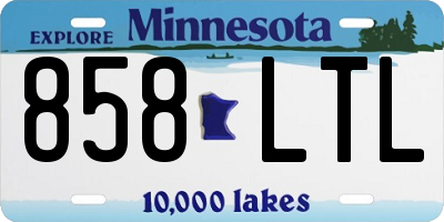 MN license plate 858LTL