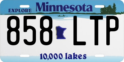 MN license plate 858LTP