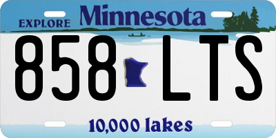 MN license plate 858LTS