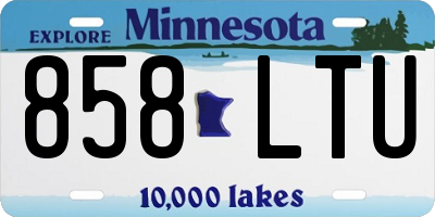 MN license plate 858LTU