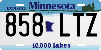 MN license plate 858LTZ